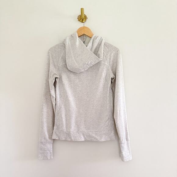 Lululemon Scuba Zip Up Hoodie III Heathered White - Picture 2 of 7